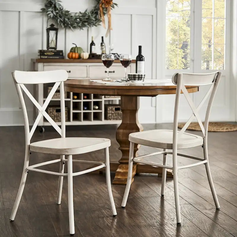 Chaises de salle à manger en métal (lot de 2)
