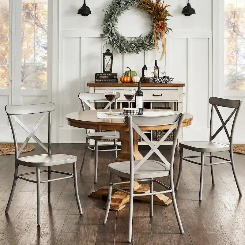 Chaises de salle à manger en métal (lot de 2)