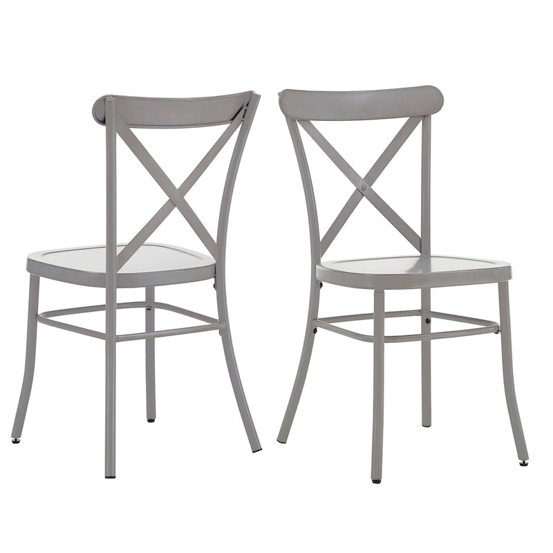 Chaises de salle à manger en métal (lot de 2)