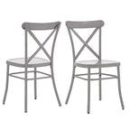 Chaises de salle à manger en métal (lot de 2)