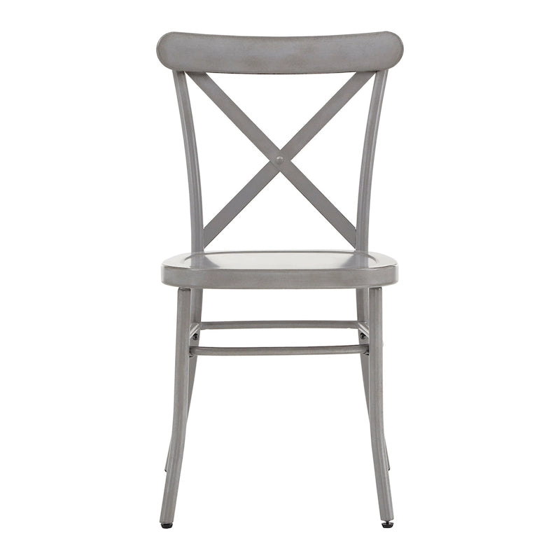 Chaises de salle à manger en métal (lot de 2)