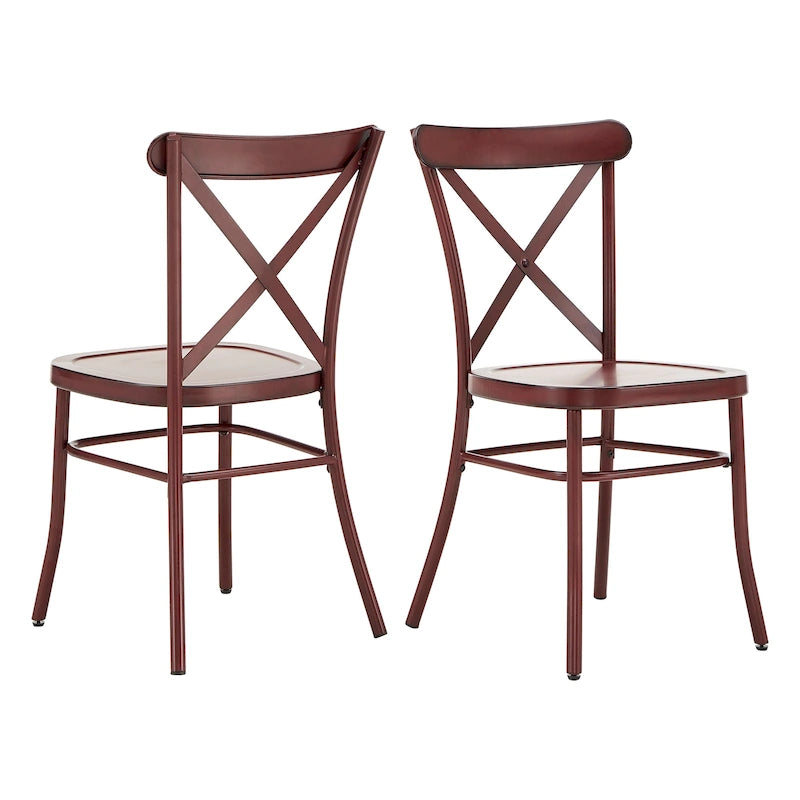 Chaises de salle à manger en métal (lot de 2)