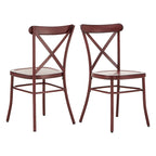 Chaises de salle à manger en métal (lot de 2)