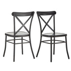 Chaises de salle à manger en métal (lot de 2)