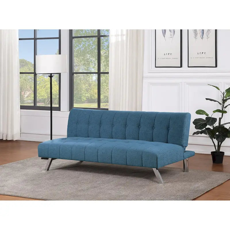 Futon avec pieds en acier inoxydable
