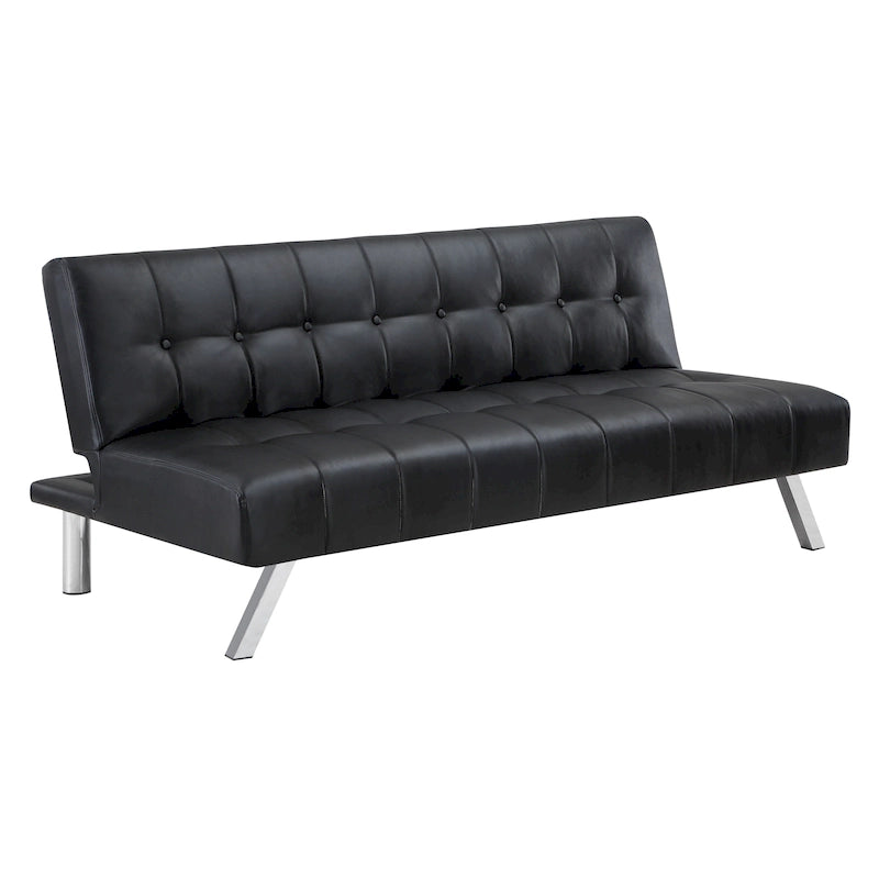 Futon avec pieds en acier inoxydable