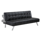 Futon avec pieds en acier inoxydable