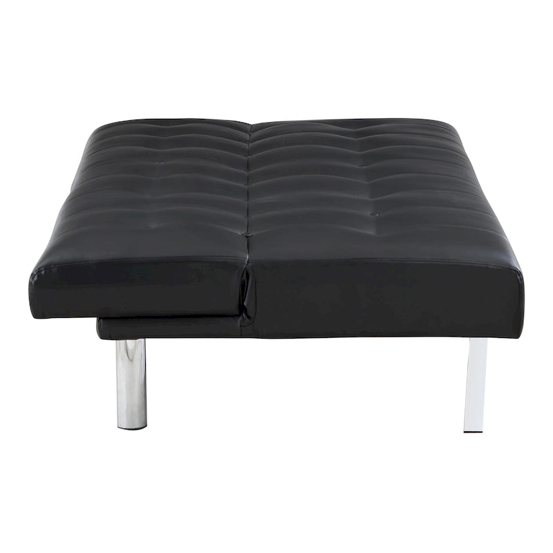 Futon avec pieds en acier inoxydable