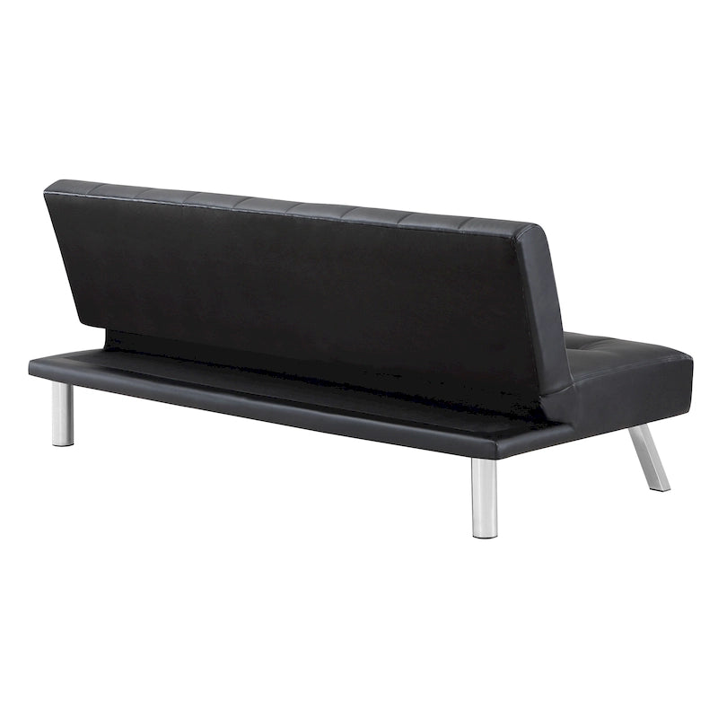 Futon avec pieds en acier inoxydable