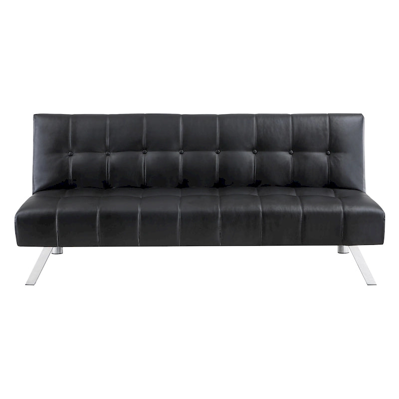 Futon avec pieds en acier inoxydable