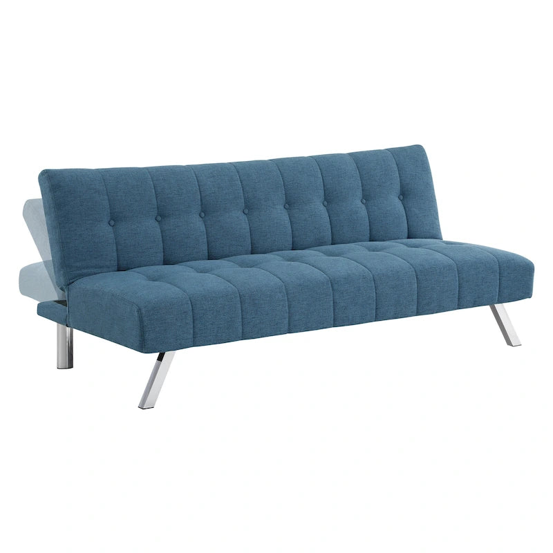 Futon avec pieds en acier inoxydable