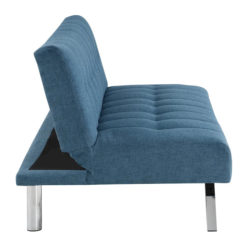 Futon avec pieds en acier inoxydable