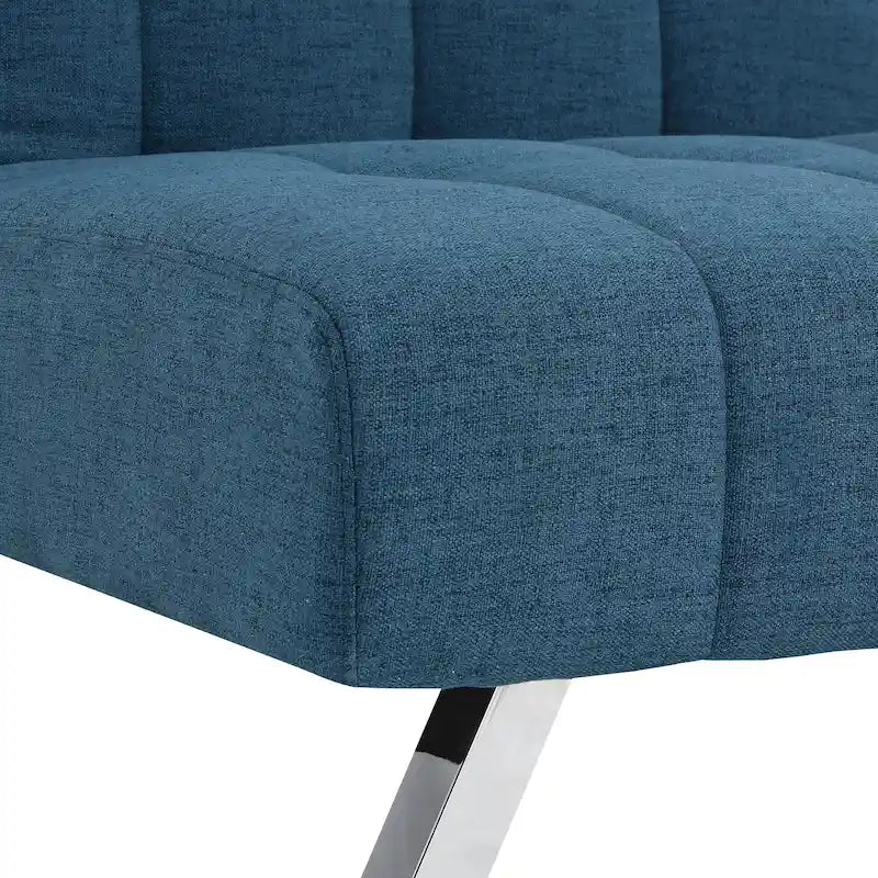Futon avec pieds en acier inoxydable