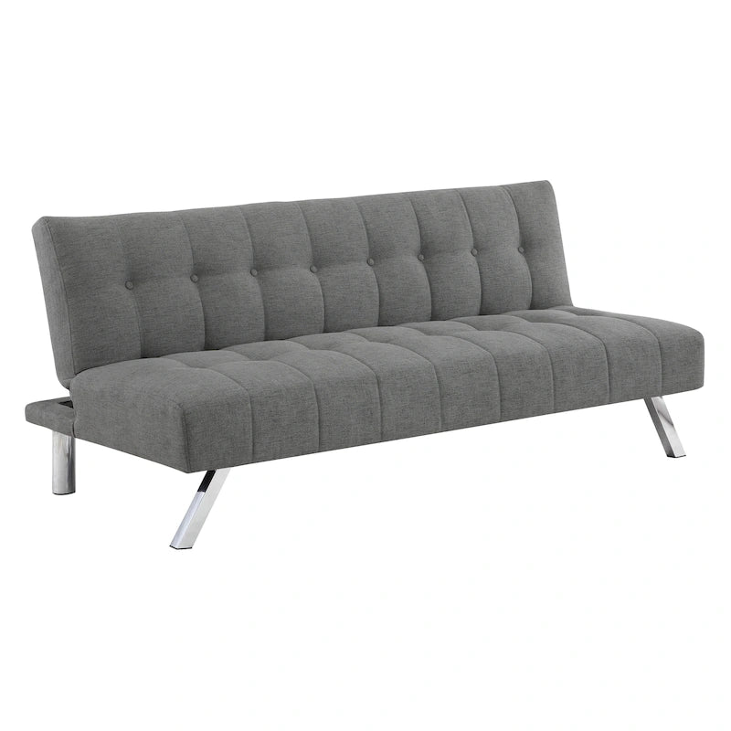 Futon avec pieds en acier inoxydable