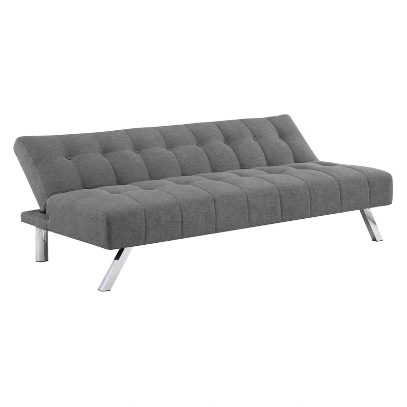 Futon avec pieds en acier inoxydable