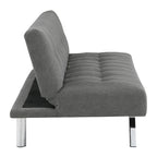 Futon avec pieds en acier inoxydable