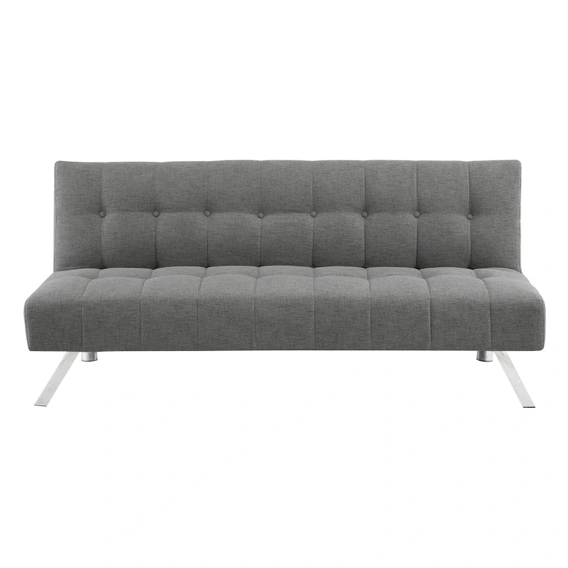 Futon avec pieds en acier inoxydable