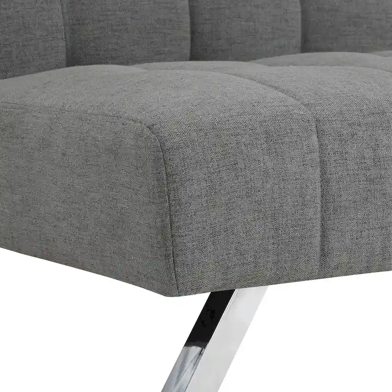 Futon avec pieds en acier inoxydable