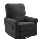 Ensemble de 2 fauteuils de relaxation inclinables manuellement pivotants à 360 degrés