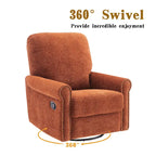 Ensemble de 2 fauteuils de relaxation inclinables manuellement pivotants à 360 degrés