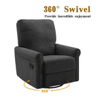 Ensemble de 2 fauteuils de relaxation inclinables manuellement pivotants à 360 degrés