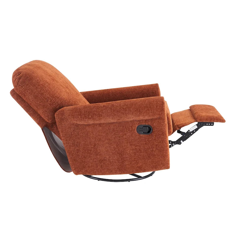 Ensemble de 2 fauteuils de relaxation inclinables manuellement pivotants à 360 degrés