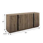 Buffet minimaliste 4 portes de 70 pouces
