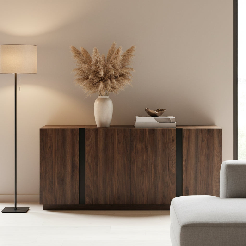 Buffet minimaliste 4 portes de 70 pouces