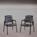 Fauteuils de bureau de direction en cuir de qualité supérieure avec accoudoirs rembourrés