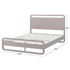 Lit plateforme Queen en bois massif