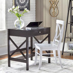 Bureau en bois de ferme à cadre en X Simple Living