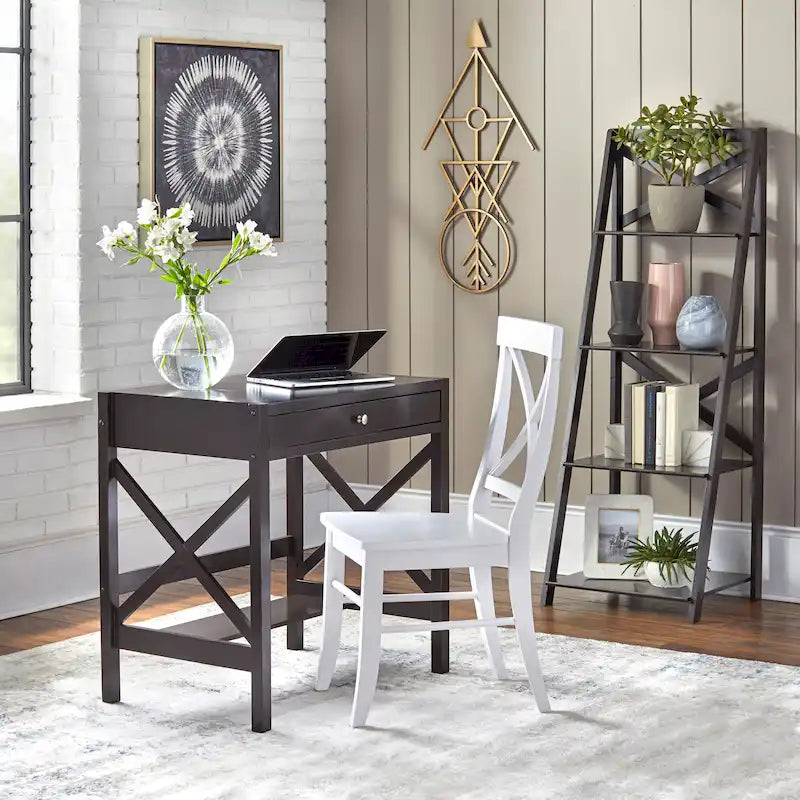 Bureau en bois de ferme à cadre en X Simple Living