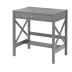 Bureau en bois de ferme à cadre en X Simple Living