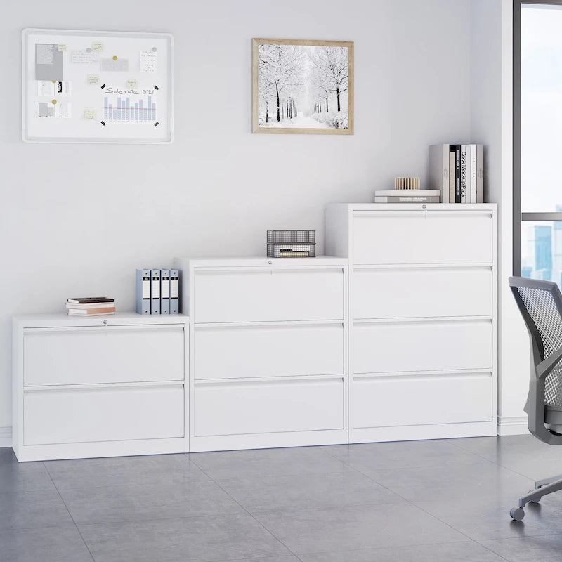 35W 2/3/4-drawer Lateral Locking Steel File Cabinet for A4, Legal, Letter