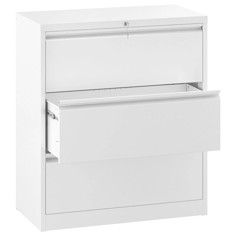 Classeur latéral en acier avec serrure, 2/3/4 tiroirs, 35W, pour documents A4,