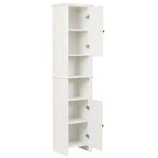 Meuble de salle de bain colonne en MDF blanc de 170 cm avec rangement à linge
