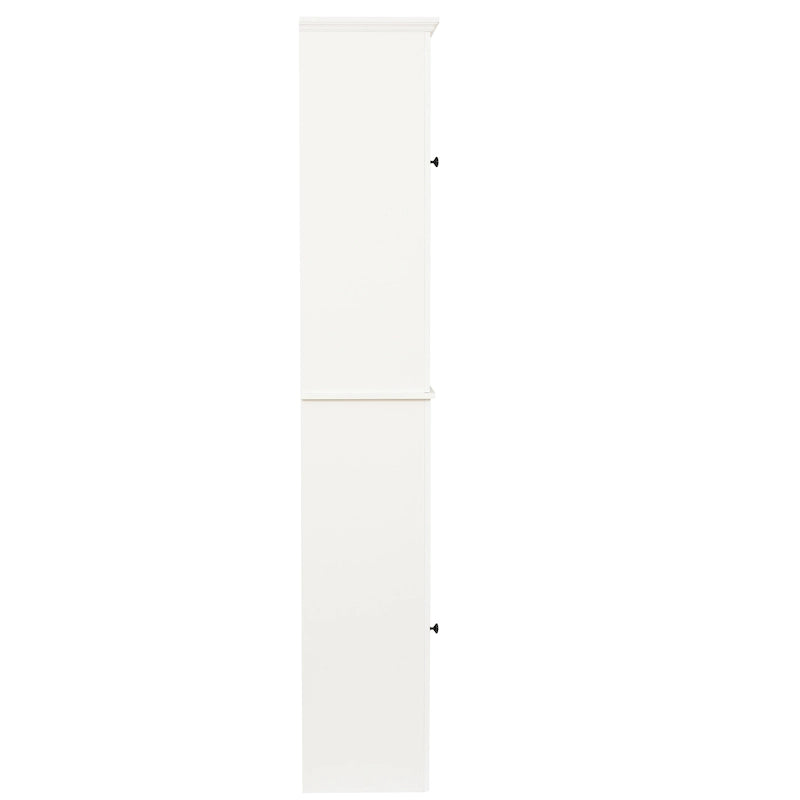 Meuble de salle de bain colonne en MDF blanc de 170 cm avec rangement à linge