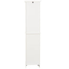 Meuble de salle de bain colonne en MDF blanc de 170 cm avec rangement à linge