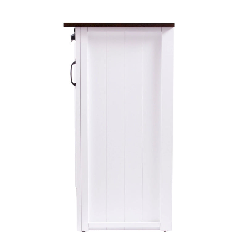 Îlot de cuisine blanc avec rangement
