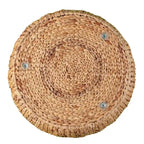 Table basse ronde en jacinthe d'eau