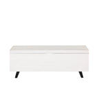 Banc de rangement en bois d'acacia de 117 cm