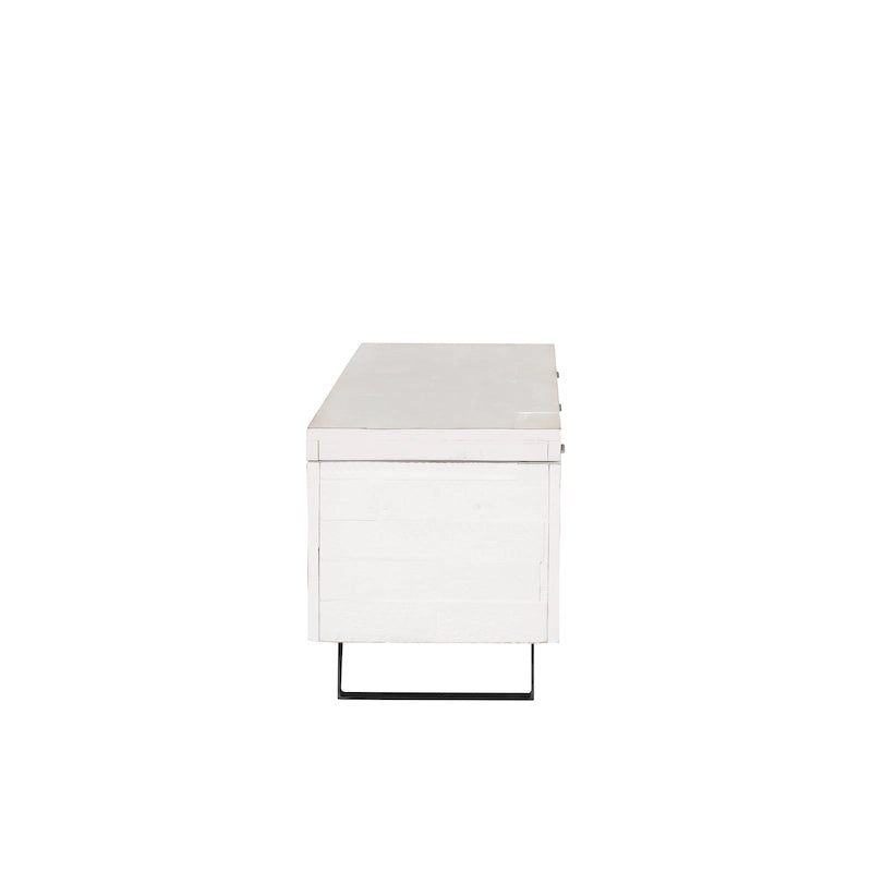 Banc de rangement en bois d'acacia de 117 cm