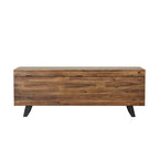 Banc de rangement en bois d'acacia de 117 cm