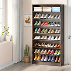 Meuble à chaussures haut à 9 niveaux avec étagère ouverte pour entrée