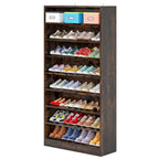 Meuble à chaussures haut à 9 niveaux avec étagère ouverte pour entrée
