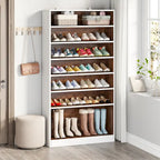 Meuble à chaussures haut à 9 niveaux avec étagère ouverte pour entrée