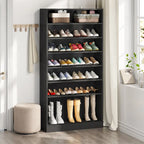 Meuble à chaussures haut à 9 niveaux avec étagère ouverte pour entrée