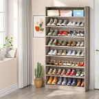 Meuble à chaussures haut à 9 niveaux avec étagère ouverte pour entrée