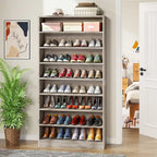 Meuble à chaussures haut à 9 niveaux avec étagère ouverte pour entrée