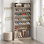 Meuble à chaussures haut à 9 niveaux avec étagère ouverte pour entrée